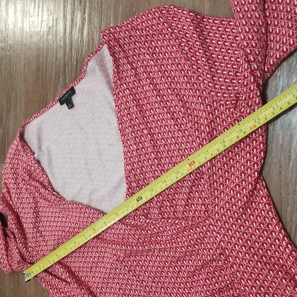 (L) Talbots Patterned Wrap Style Top Business Casual Dorm Ready Bohemian - Picture 6 of 8